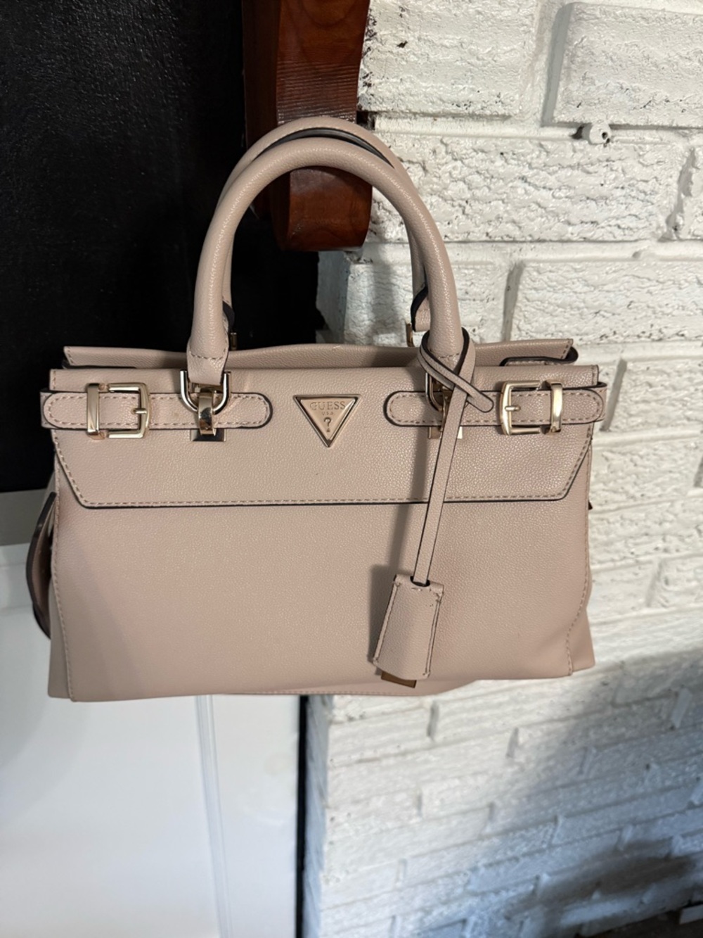GUESS Blush Taupe Top-Handle Satchel